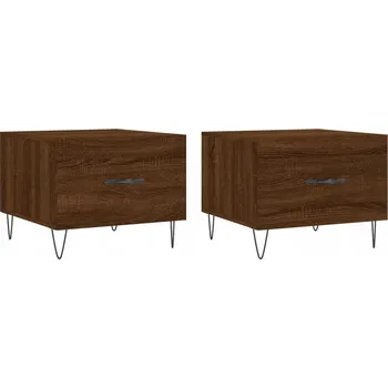 Konferenční stolek Konferenční stolky, 2 ks, hnědý dub, 50x50x40 cm