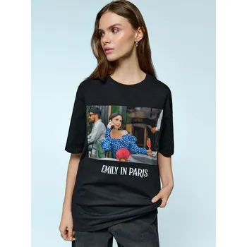 Oblečení a móda Tričko s&nbsp;potiskem Emily in Paris - L - House - černá - 238JY-99X