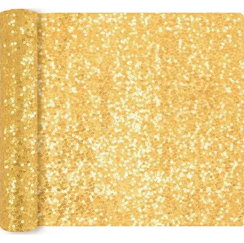 ubrus Běhoun na stůl zlatý flitrovaný 28x200cm