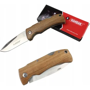 kapesní nůž Lovecký kapesní Nůž KANDAR Wood Back-Lock KN23