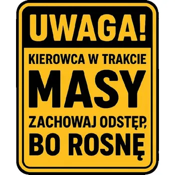 Samolepicí dekorace na vozidlo SAMOLEPKA na Auto | SMĚŠNÁ VLEPKA POSILOVNA GYM MASA BÍLKO 13x10cm