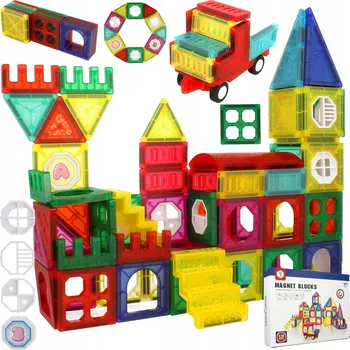 ostatní stavebnice 3D MAGNETICKÉ STAVEBNÍ STAVEBNICE VZDĚLÁVACÍ VELKÁ SADA 1 10 KS PUZZLE