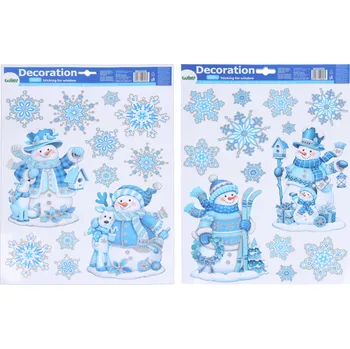 Vánoční dekorace Vánoční okenní dekorace 41x29 cm - Sváteční ozdoby v 2 variantách pro zimní