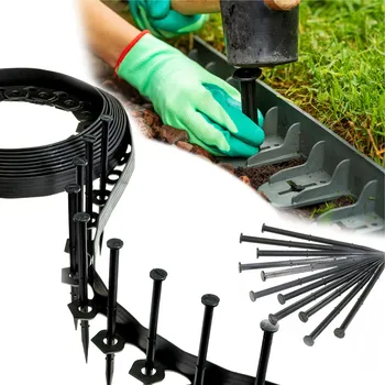 Zahradní obrubník Trávníkový lem Bradas plast černý 2000 cm x 4 cm 40 kotvících kolíků