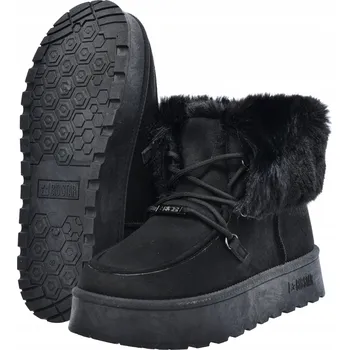 Dámská zimní obuv Dámské sněhule na platformě s kožíškem BIG STAR SS274113 ČERNÉ 40