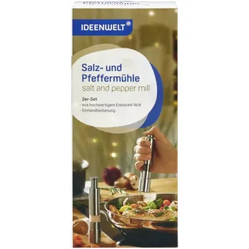 Mlýnek na koření IDEENWELT Sada mlýnků na sůl a pepř