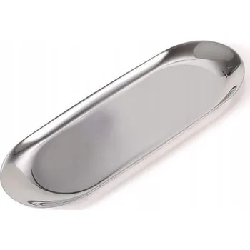 Dekorativní tácek na drobnosti, kovový podnos 22,7x9,5 cm, černý mat