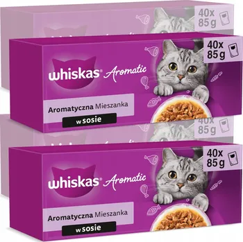 Krmivo pro kočku Whiskas Aromatyczna Mieszanka Kapsičky 160x85g Vlhké Krmivo v Omáčce Pro Kočky