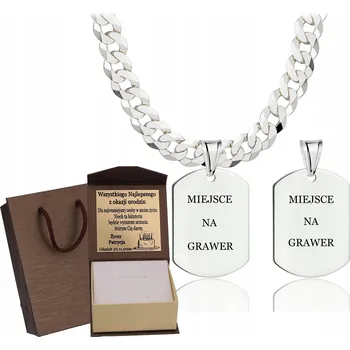 Řetízek PÁNSKÝ STŘÍBRNÝ ŘETÍZEK S PANCR RYZOST 925 + GRAVÍROVÁNÍ