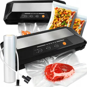 Vakuovačka AUTOMATICKÁ VAKUOVÁ BALIČKA POTRAVIN 110W + FÓLIE A HADICE