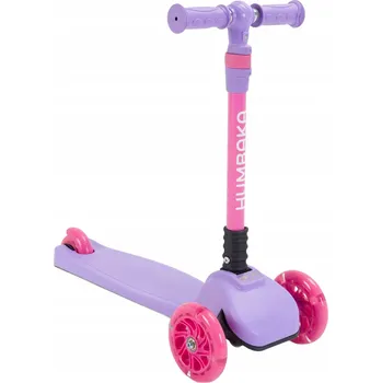 Koloběžka Tříkolová dětská koloběžka HUMBAKA Starshine LED fialová OS