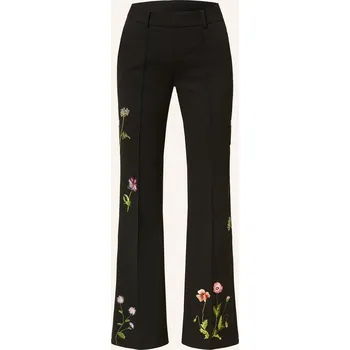 Cambio Dámské Kalhoty Francoise S Výšivkami, černá, 34