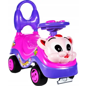 Odrážedlo Odrážedlo MalPlay růžové s klaksonem pro děti 12 m+