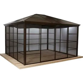 Zahradní altán GEOMAT Castel 1214 427x362x296 cm bronz