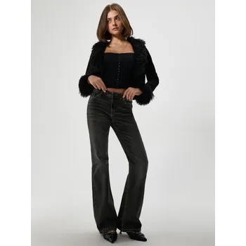 Dámský kabát Bunda z imitace kůže - M - House - černá - 009HO-99X