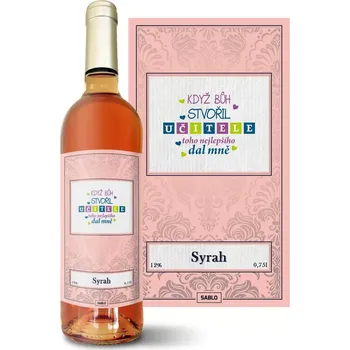 Víno Sablio Růžové víno Když Bůh stvořil učitele: 0,75 l