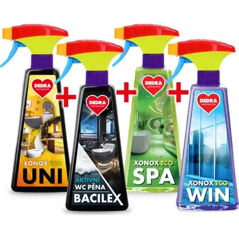 Kosmetická sada SADA 3+1 ZDARMA | pěnové čističe | kompletní sada pro dokonale čistou domácnost 4 x 500 ml Dedra