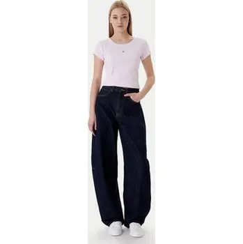 Pánská móda Calvin Klein Jeans T-Shirt LV047C200G Růžová Slim Fit XXS