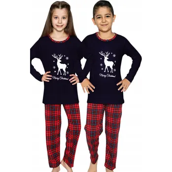 Dětské vánoční pyžamo bavlněné 146