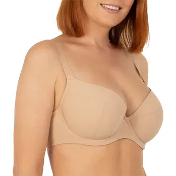 Dámské spodní prádlo Vyztužená podprsenka s kosticemi, velká velikost, béžová Kleo 75E