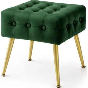 Taburet Taburetka QUADRA lahvově zelená