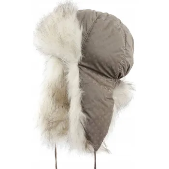 Čepice Haker zimní čepice ušanka béžová velikost M/L