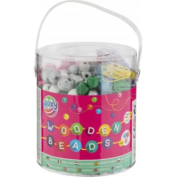Dětské navlékací korálky Dřevěné korálky 250 gramů