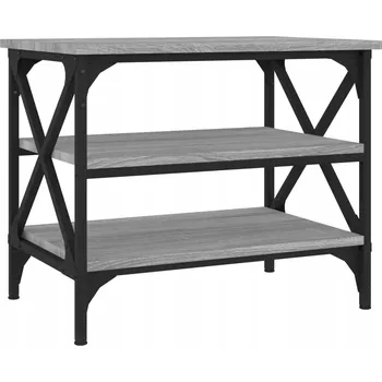 Obývací pokoj vidaXL Odkládací stolek 55 x 38 x 45 cm kompozitní dřevo [823332] Barva: šedá sonoma