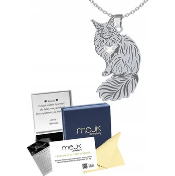 Náhrdelník Stříbrný náhrdelník Maine Coon 925 Dárek Šperk GRAVÍROVÁNÍ DÁREK