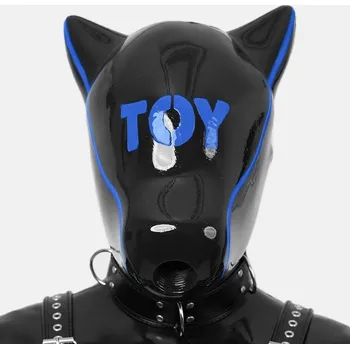Furrjoi Silicone Patterned Ido Dog Drone Toy Blue Regular, silikonová psí maska s otvorem na ústech