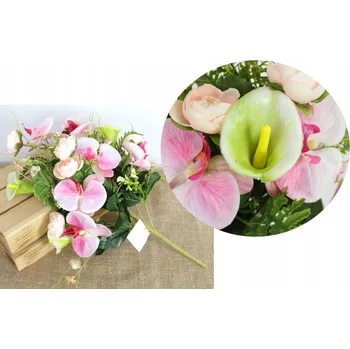 umělá květina Umělá míchaná kytice - orchidej a kala