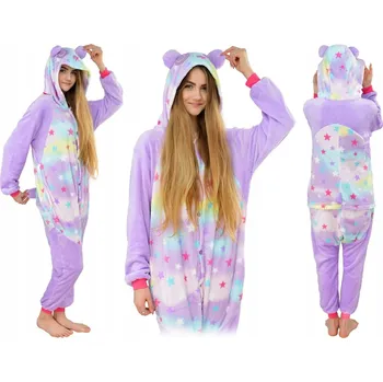 Dámské oblečení Kigurumi jednodílné pyžamo S Kapucí Panda Hvězdy L
