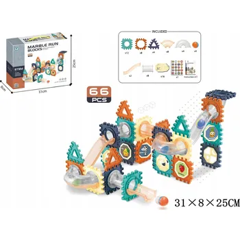 ostatní stavebnice 455464 KULIČKOVÁ DRÁHA MARBLE STAVEBNICE 66 DÍLŮ GAZELO