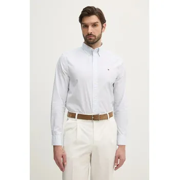 Pánská košile Bavlněná košile Tommy Hilfiger MW0MW38555 bílá 00X, vel. M