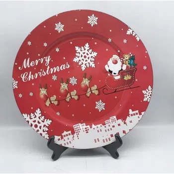 Talíř TALÍŘ PODNOS MÍSA PODLOŽKA POD TALÍŘ VÁNOČNÍ NA VÁNOCE 33cm