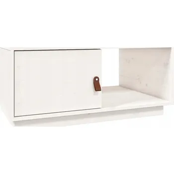 Konferenční stolek Konferenční stolek, bílý, 80x50x35,5 cm, masivní dřevo