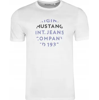 Pánské tričko Mustang Pánské tričko Pánské Tričko bavlněné 4228 Bílé, velikost XL
