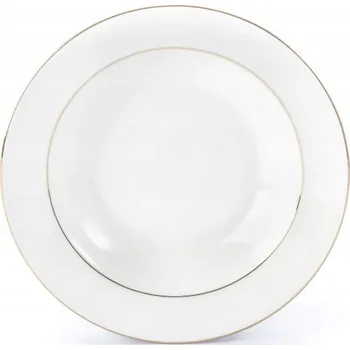Talíř Hluboký talíř na polévku MariaPaula Ecru Nova Zlatá Linie 23 cm