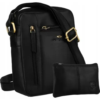 Kabelka Peterson kabelka přes rameno přírodní kůže černá