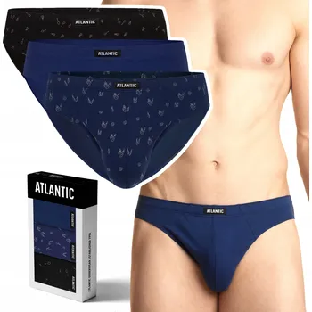 Slipy Pánské slipy 3-BALENÍ slipy ATLANTIC 3MP-100 - XXL