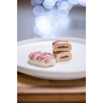 Čokoláda Passion nutrition Passion Low sugar mini plněné tyčinky 5x28g Mini tyčinky a cokies: pb & jelly v bílé čokoládě