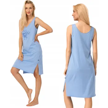 Dámská noční košile Dámská noční košile Key , noční košile , pyžamo Key , s ramínky, nad kolena, velikost M