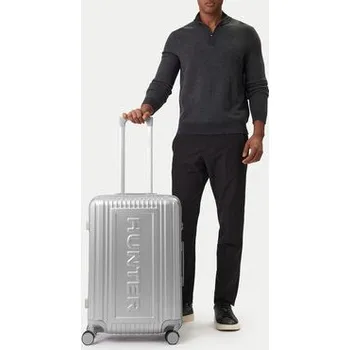 Hunter Střední kufr CEO-HUNTER-M-002-08-SILVER Stříbrná NOSIZE