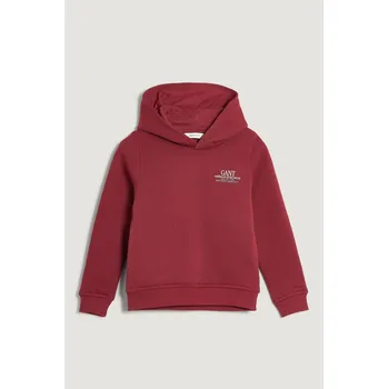 Dívčí mikina MIKINA GANT GRAPHIC HOODIE PLUMPED RED