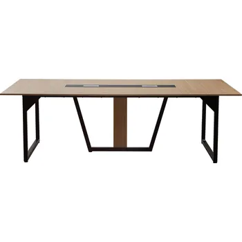 Konferenční stolek Vevor Konferenční stůl 2400 mm obdélníkový pro 10 osob, kovové nohy