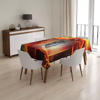 ubrus Sablio Ubrus Auto v plamenech - 145x240 cm