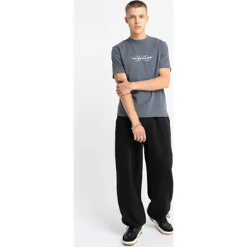 Reporter Young | Chlapecké černé zateplené tepláky OVERSIZE s regulací šířky spodního lemu - Barva ČERNÁ, Velikost 182 253-0117B-59-100-1