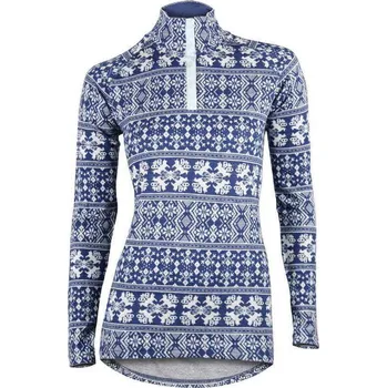 Běžecké oblečení Triko Bagheera Merino Dalecarlian Top Polo 87330 dámské dl.r. navy/turquise XS