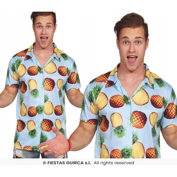 Pánské oblečení Havajská košile s krátkým rukávem s ananasy vel. M