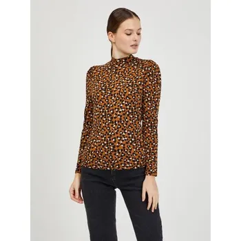 Hnědé dámské vzorované tričko ORSAY Paisy XS